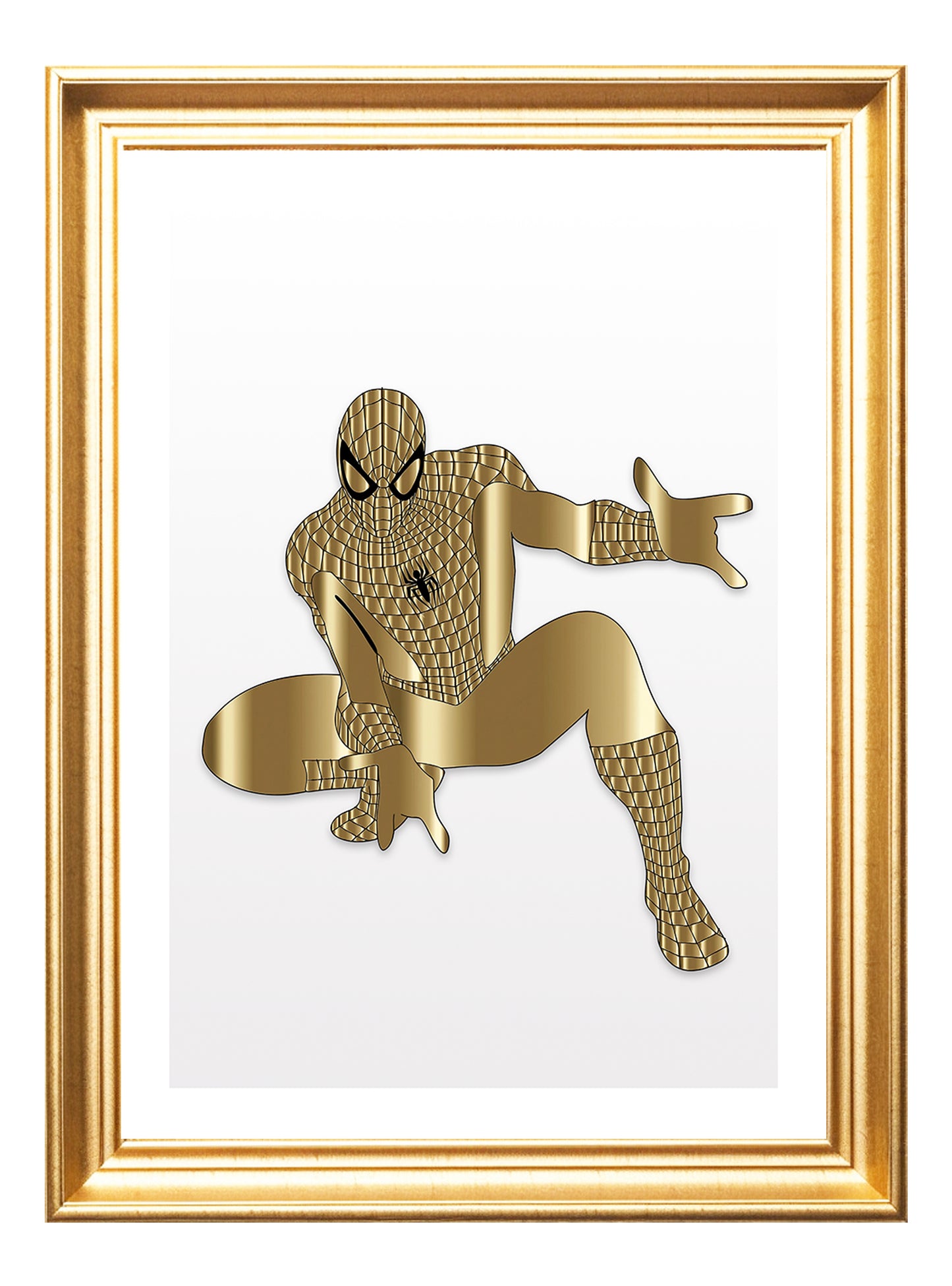 Gold Spiderman Art Print