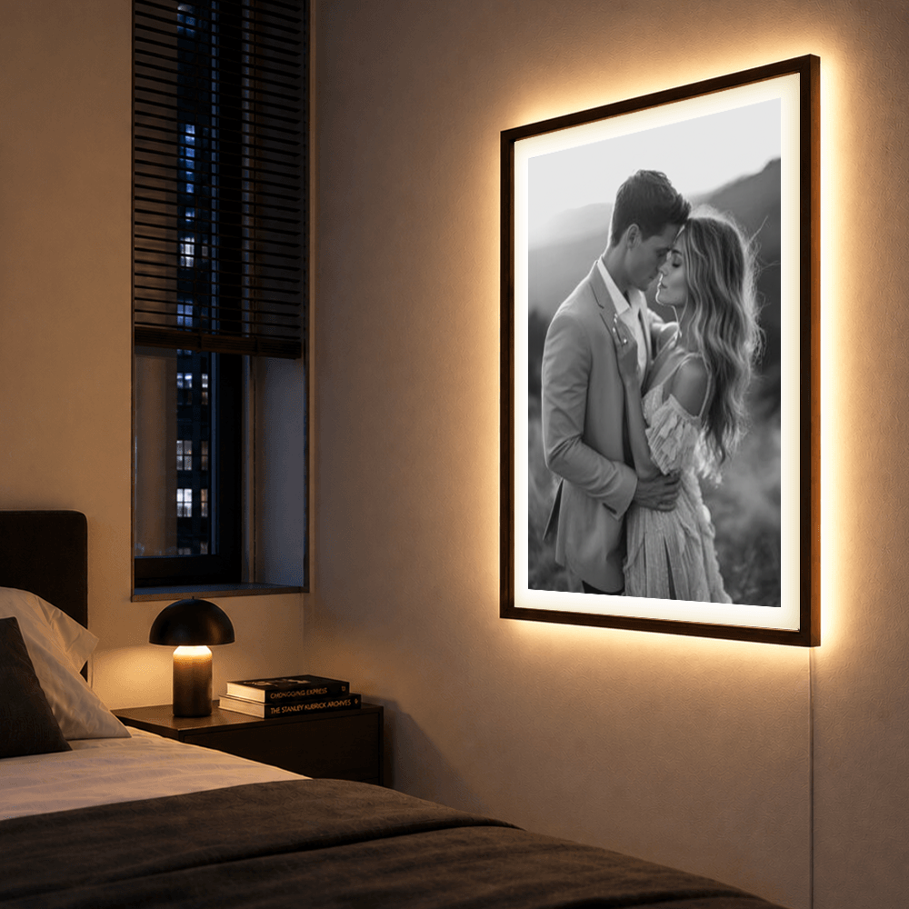 Karya Seni Kustom Anda - Seni Berbingkai dengan Lampu LED Terang Belakang