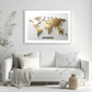 Gold World Map Art Print