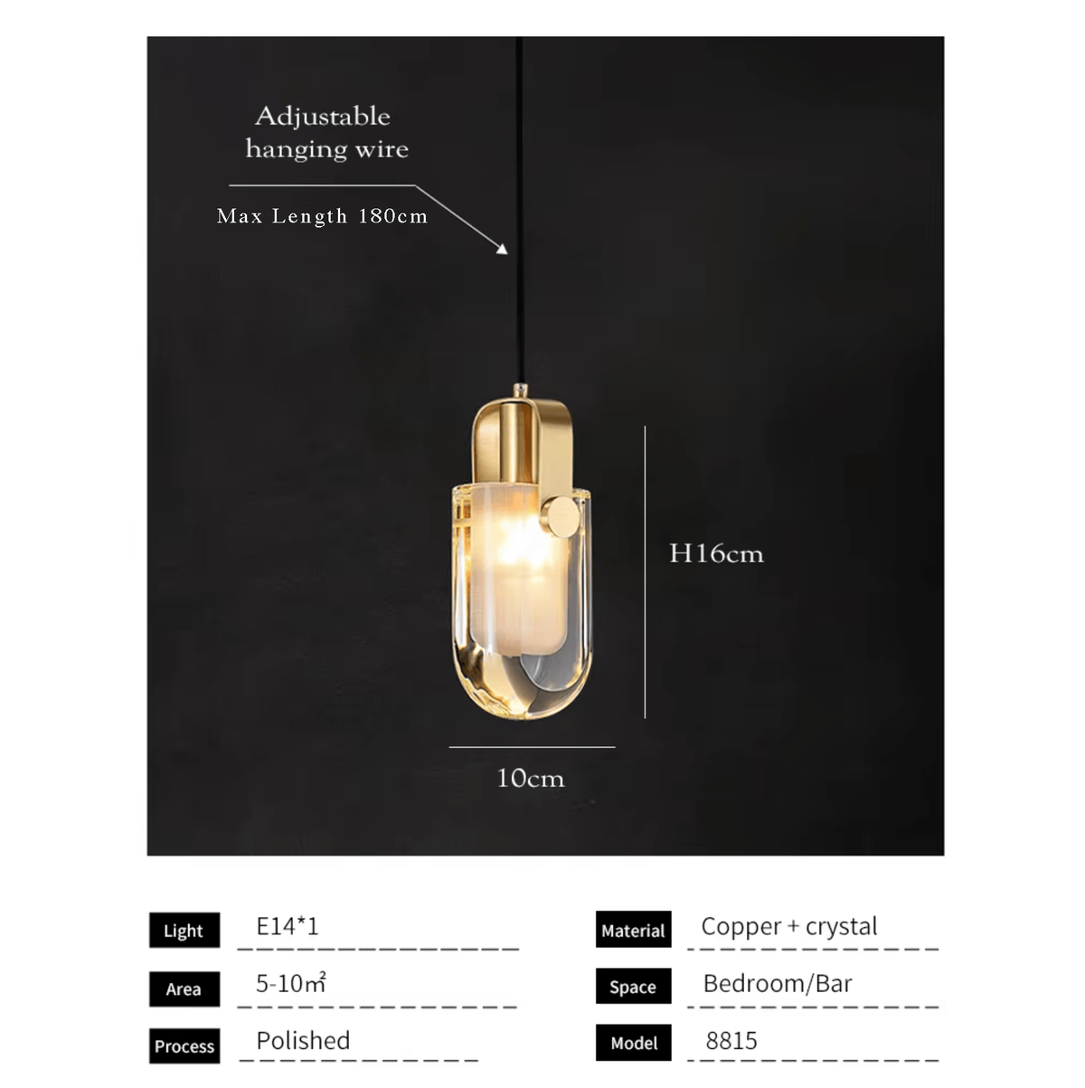 Lampu Gantung Kristal Luna