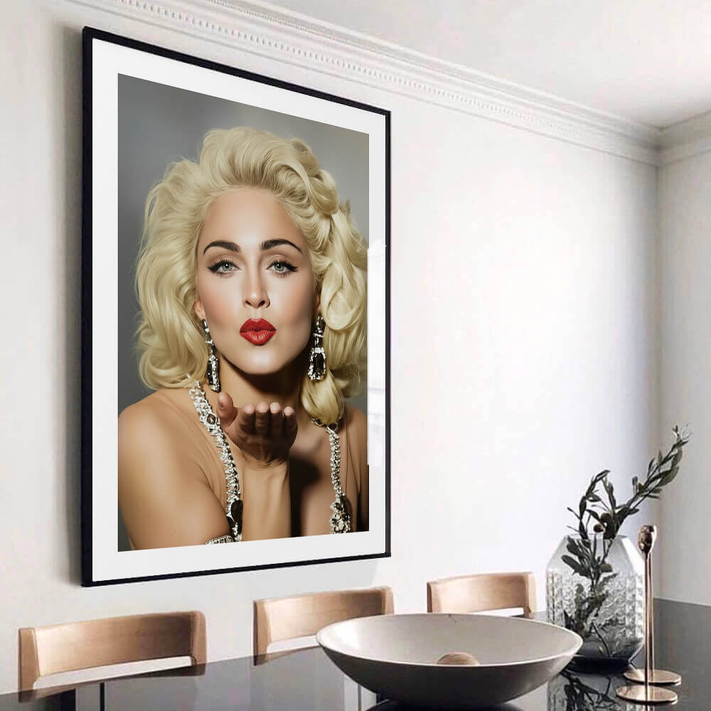 Madonna Kiss, Art Print