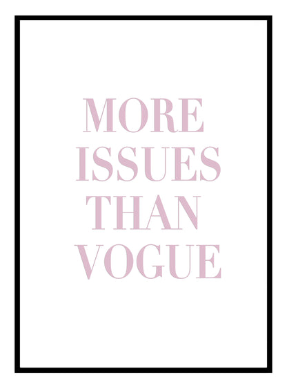 Vogue Issues Art Print
