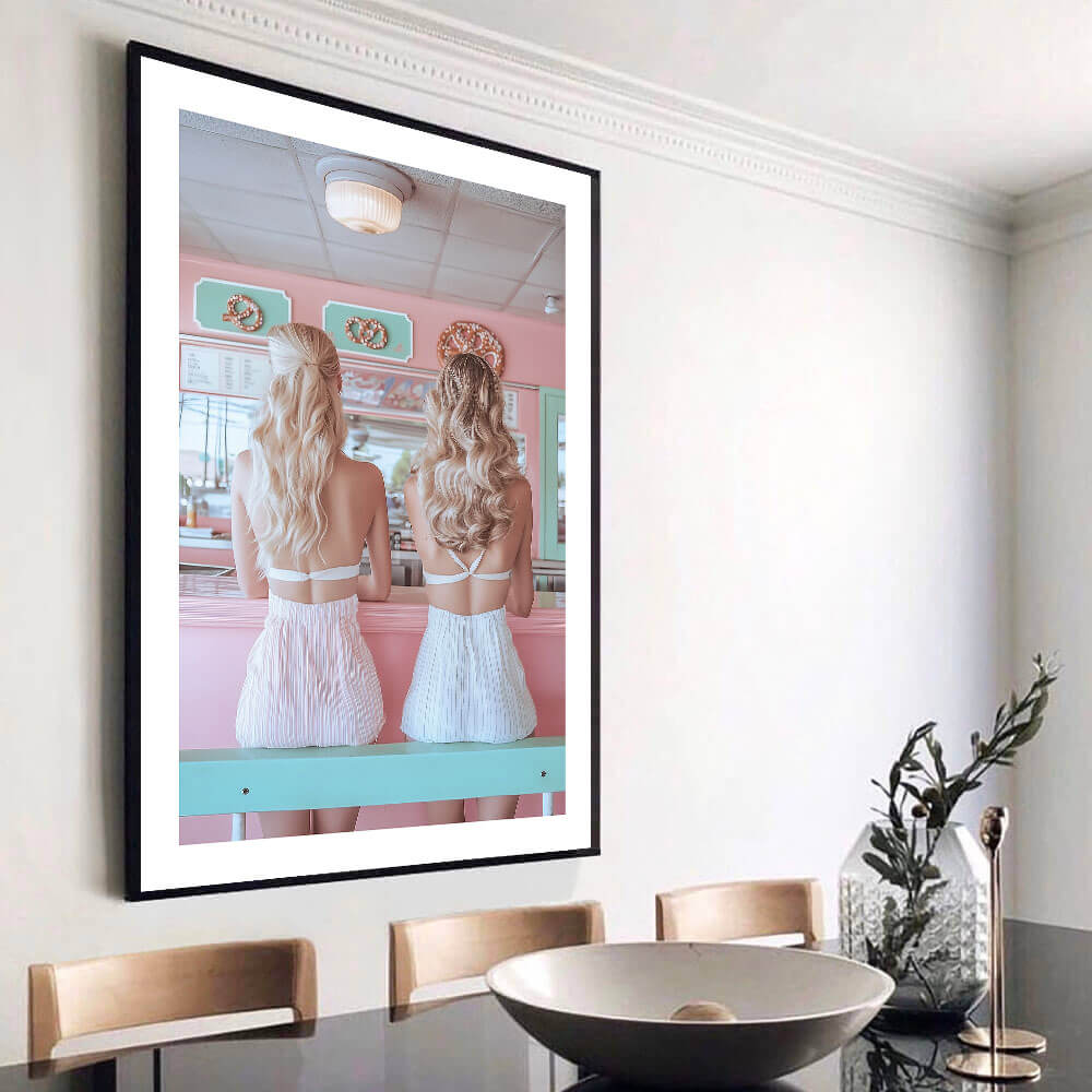 Pretzel Diner Art Print