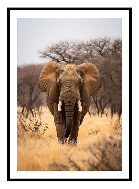 Safari Elephant Art Print - 2 Colours