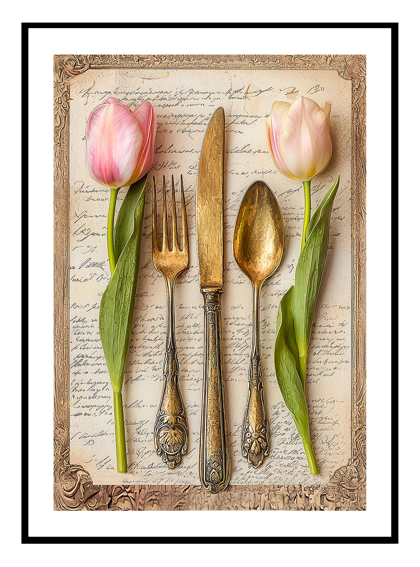 Vintage Cutlery Art Print - 2 Colours