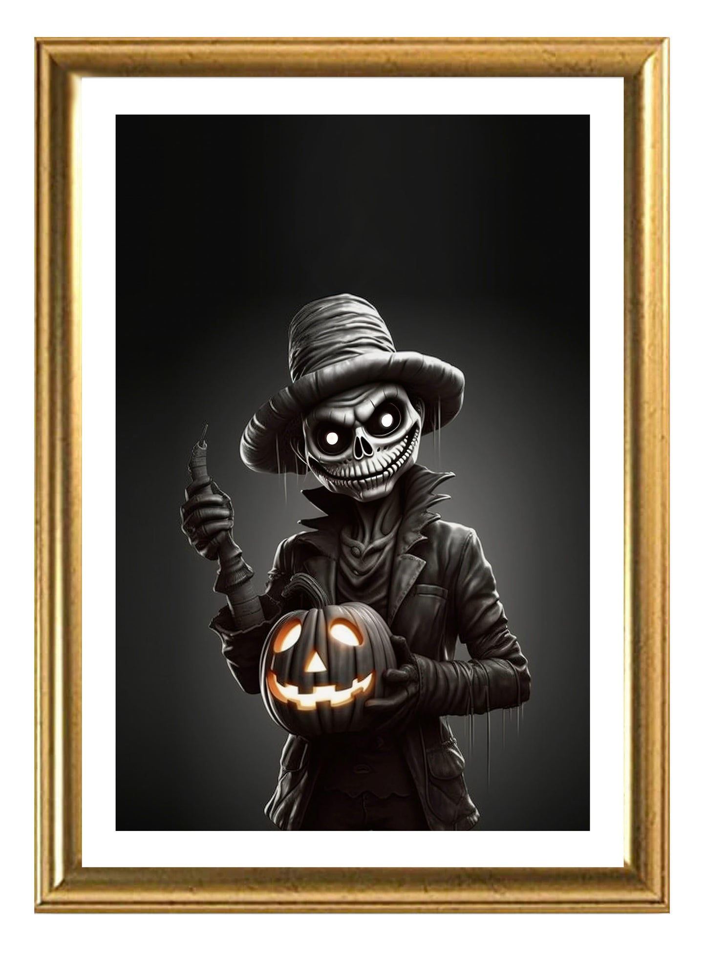 Creepy Skeleton Art Print