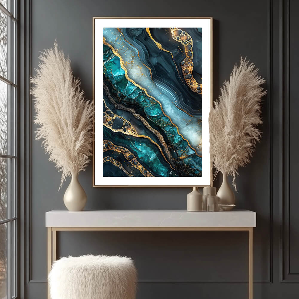 Aqua Geode (C) Art Print