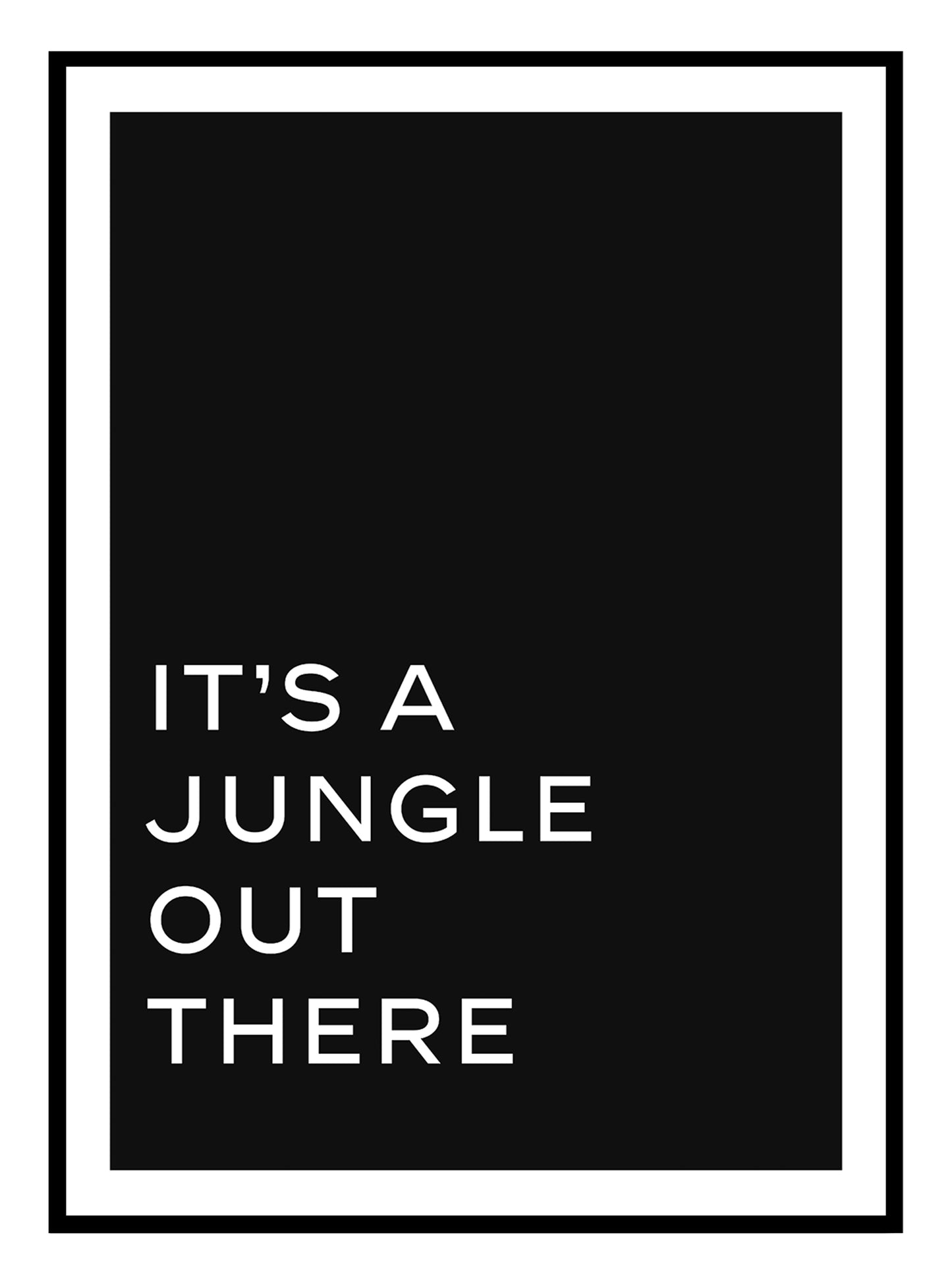 Dschungel-Typografie-Kunstdruck