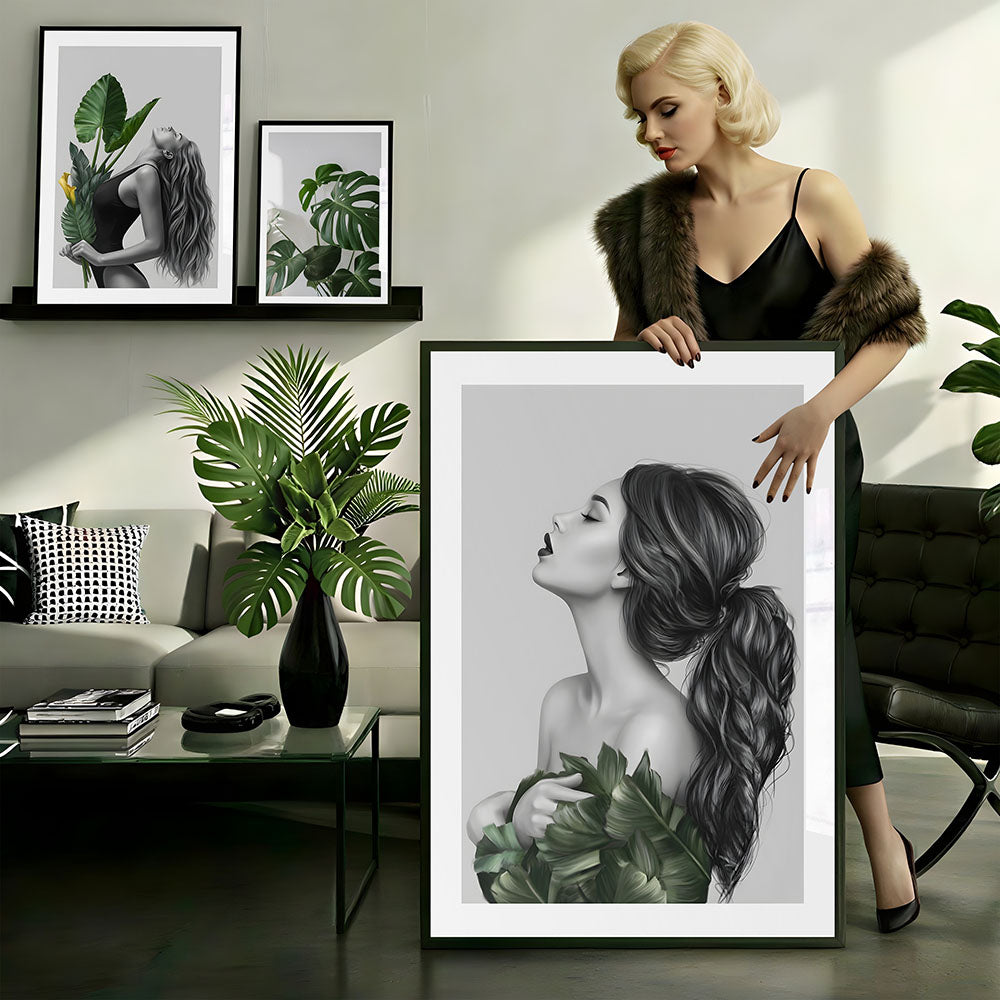 Botanisk jente (C) kunsttrykk