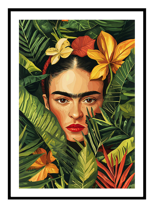 Tropical Frida Kahlo Art Print