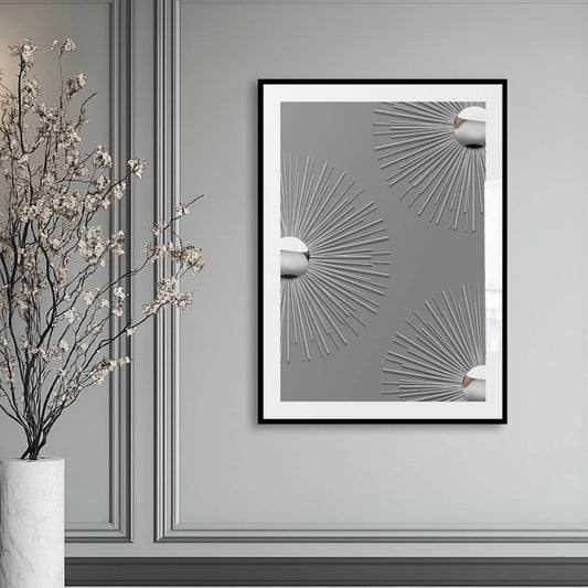 Silver Starburst (B) Art Print