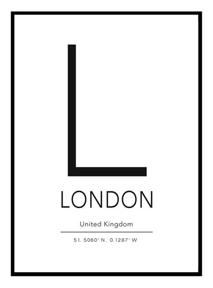 London Typography Art Print