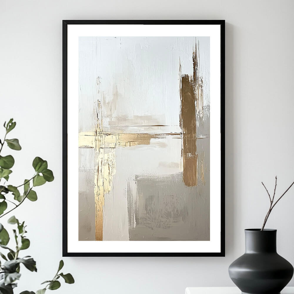 Gold Leaf Abstract (B) Art Print