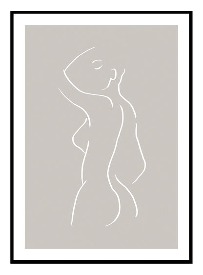 Lined Lady Art Poster - Jasmine and Jade Interiors