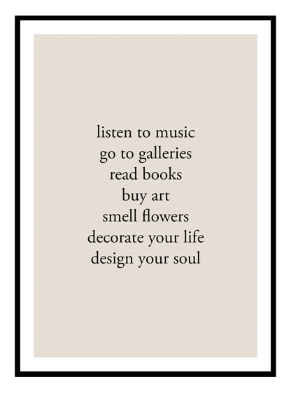 Soul Typography Art Print