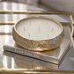 Scented 7 Wick Candle - Gold Hammered Metal - 20cm