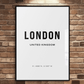 London Text Art Print