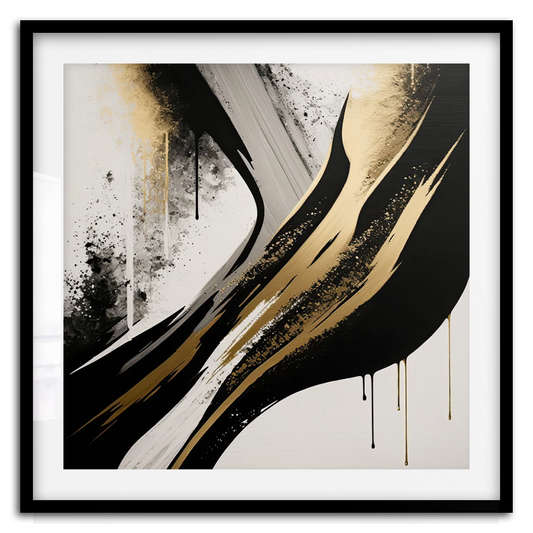 Or de Minuit (1) Estampe d'Art Abstrait