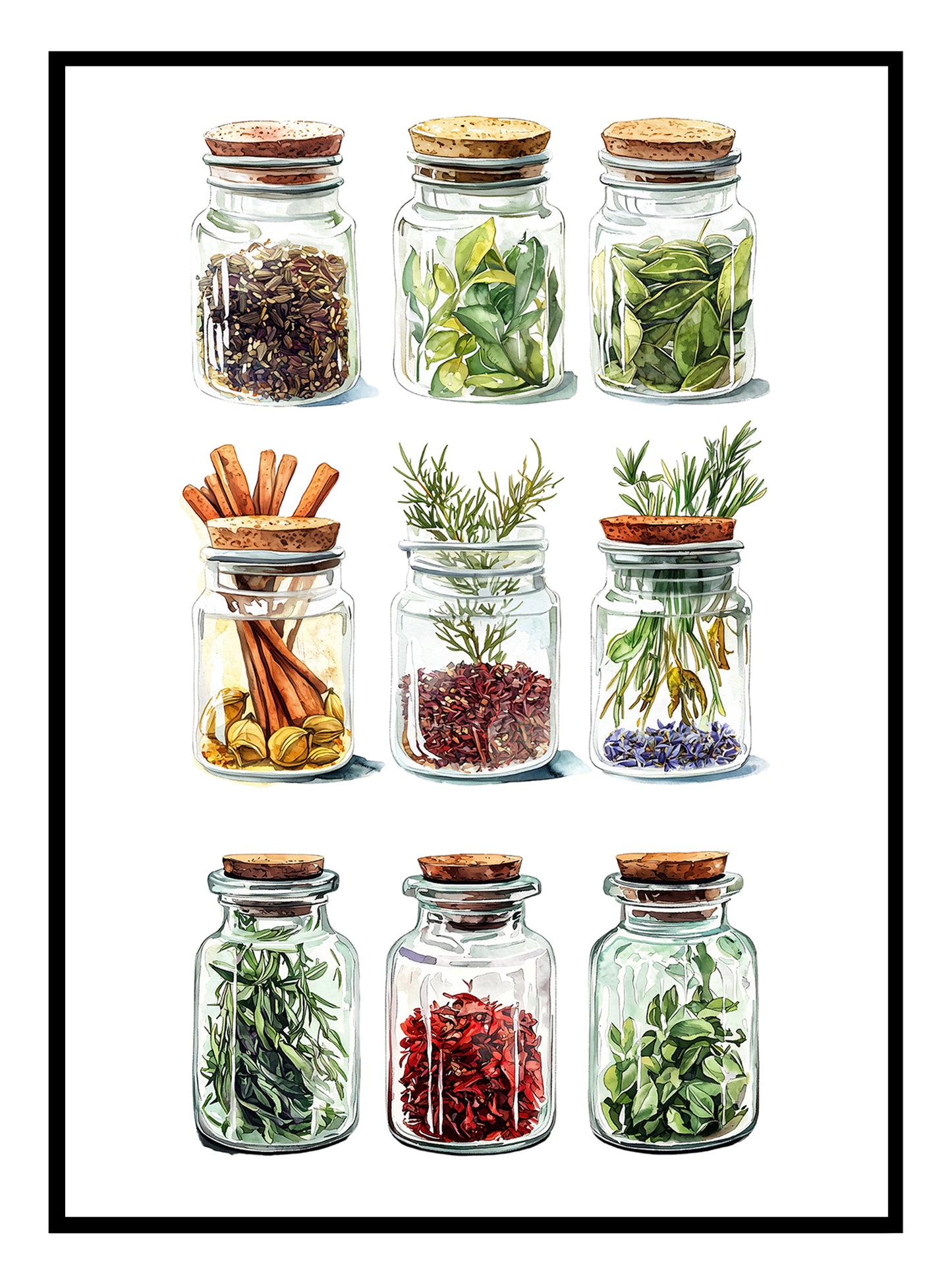 Spice Jars Art Print