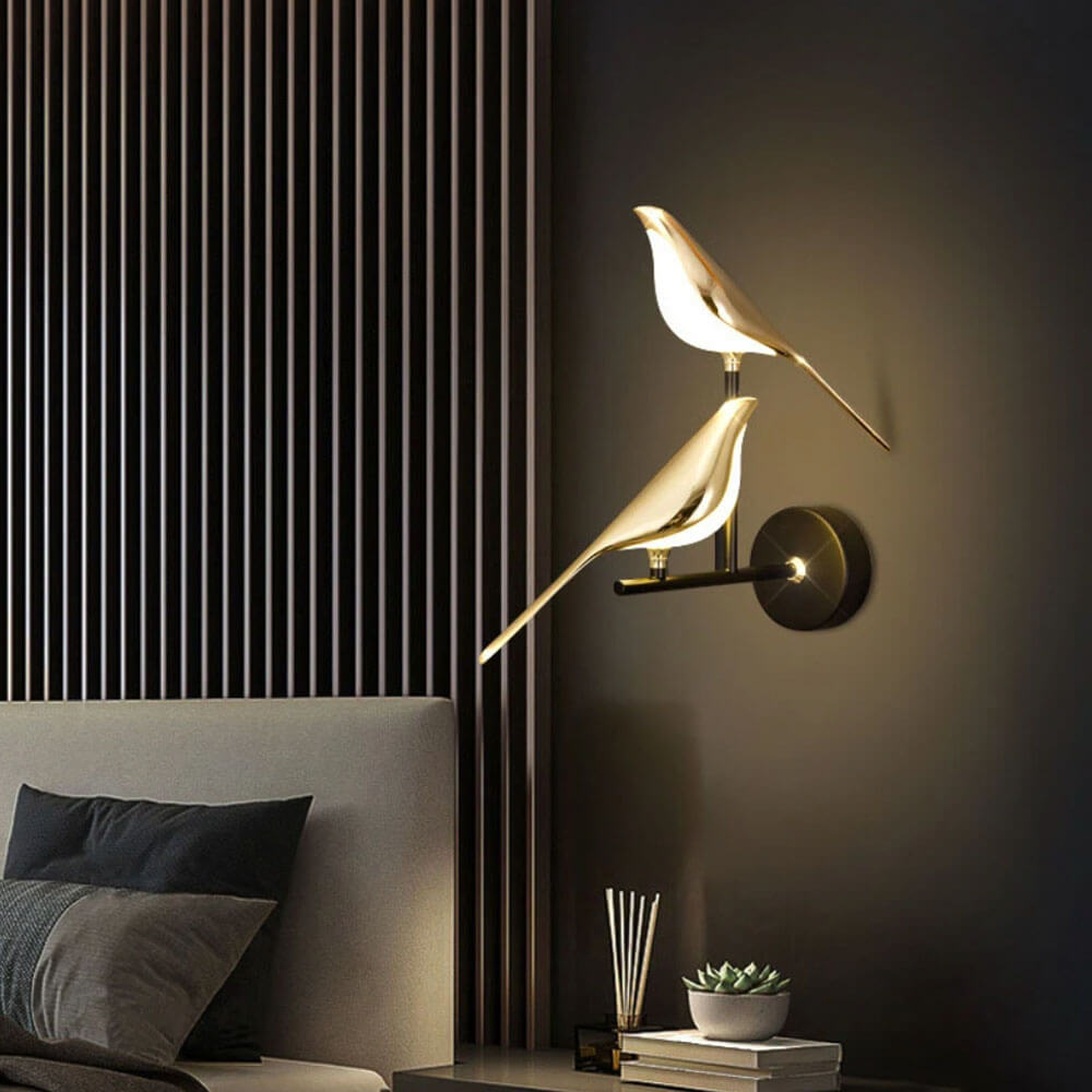 Nordic Golden Bird Wall Lamp