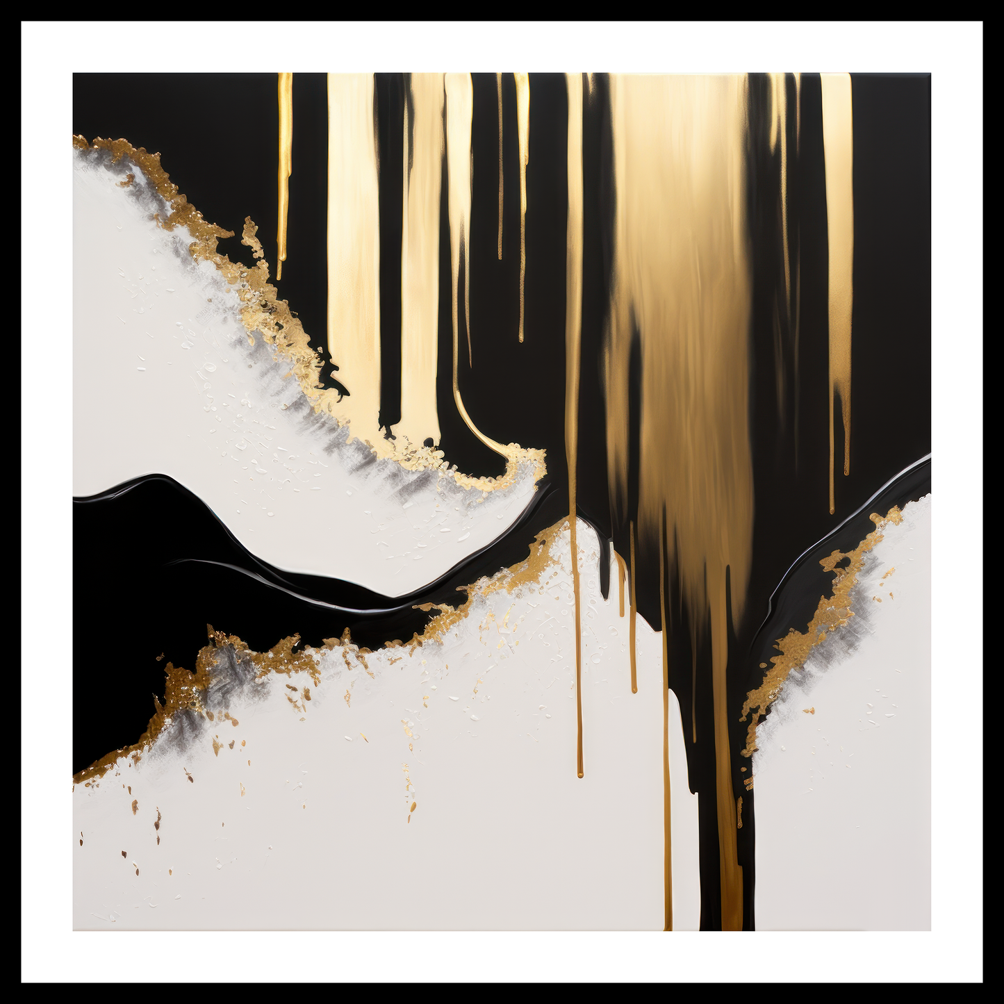 Midnight Gold (1) Abstract Art Print
