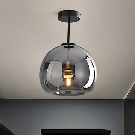Modern smoked glass pendant light, ceiling light