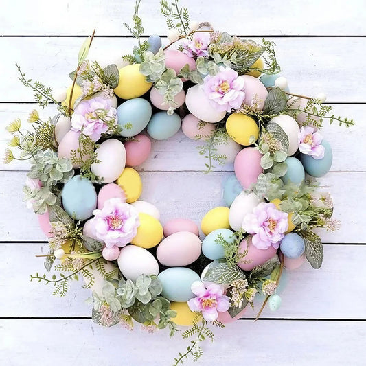 Easter Door Wreath 45cm - Easter Eggs