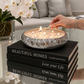 Scented 7 Wick Candle - Silver Hammered Metal 20cm