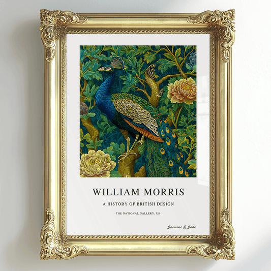 William Morris Inspired, Signed - Peacock Print (B)