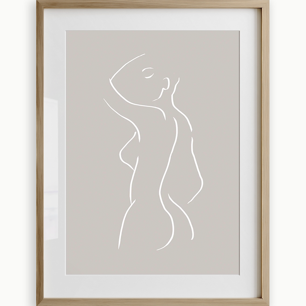 Lined Lady Art Poster