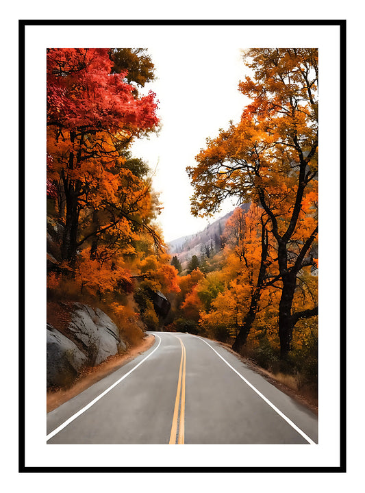 Autumn Road Art Print