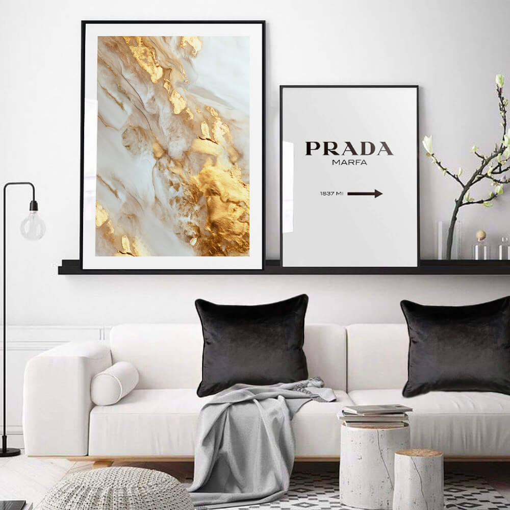 Liquid Gold (B) Abstract Art Print