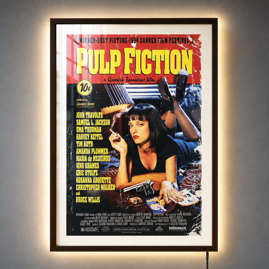Karya Seni Berbingkai Film Pulp Fiction LED