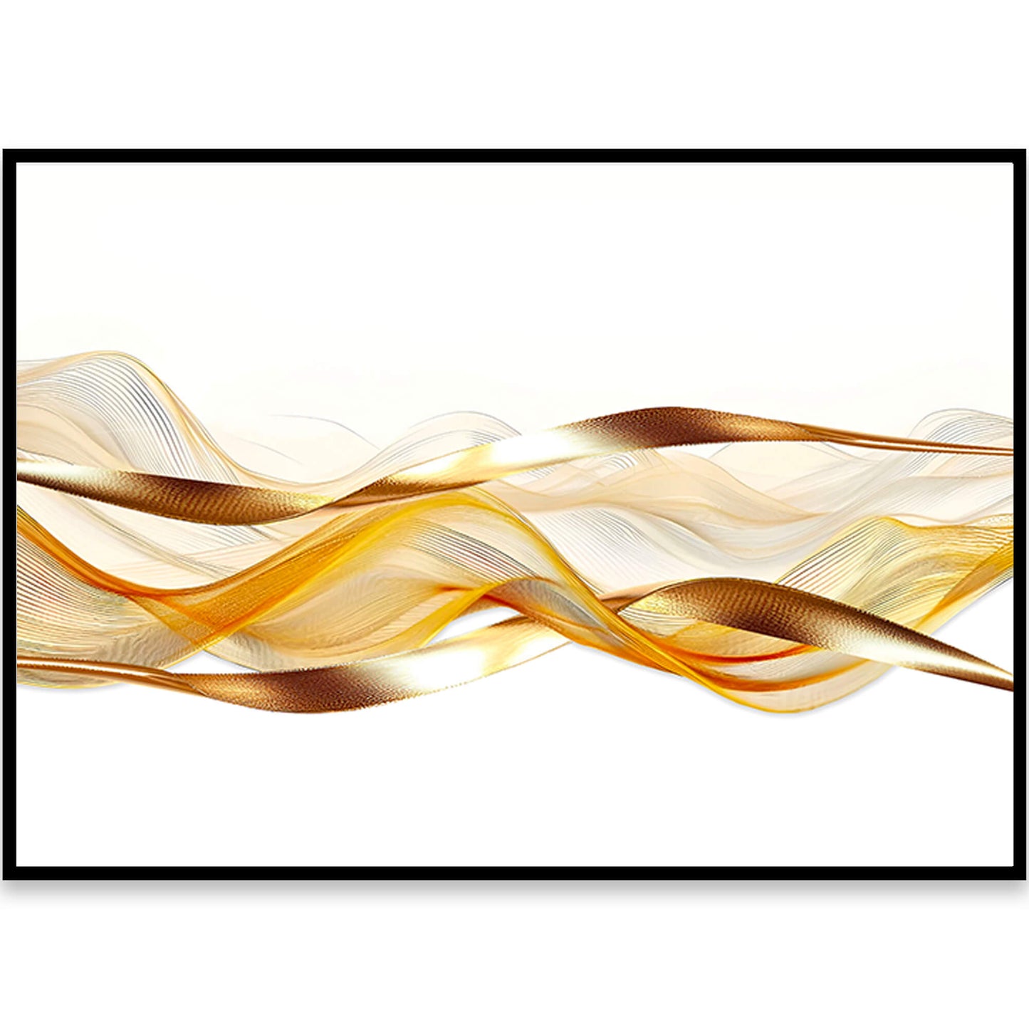 Contemporary Gold Shapes Art Print