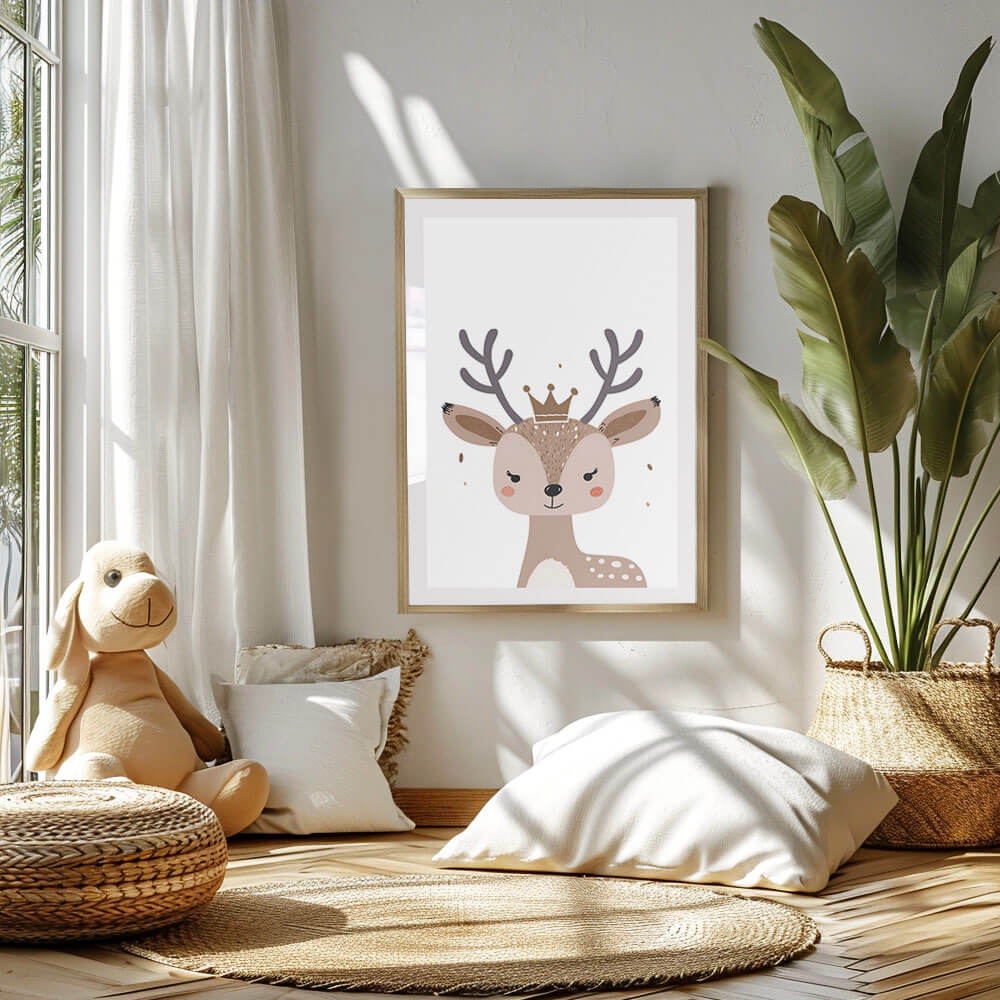 Baby Reindeer (A) , Nursery Art Print