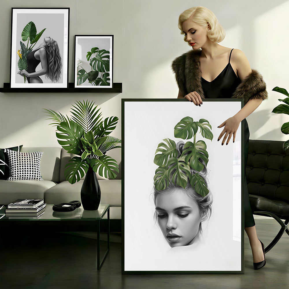 Botanisk jente (C) kunsttrykk