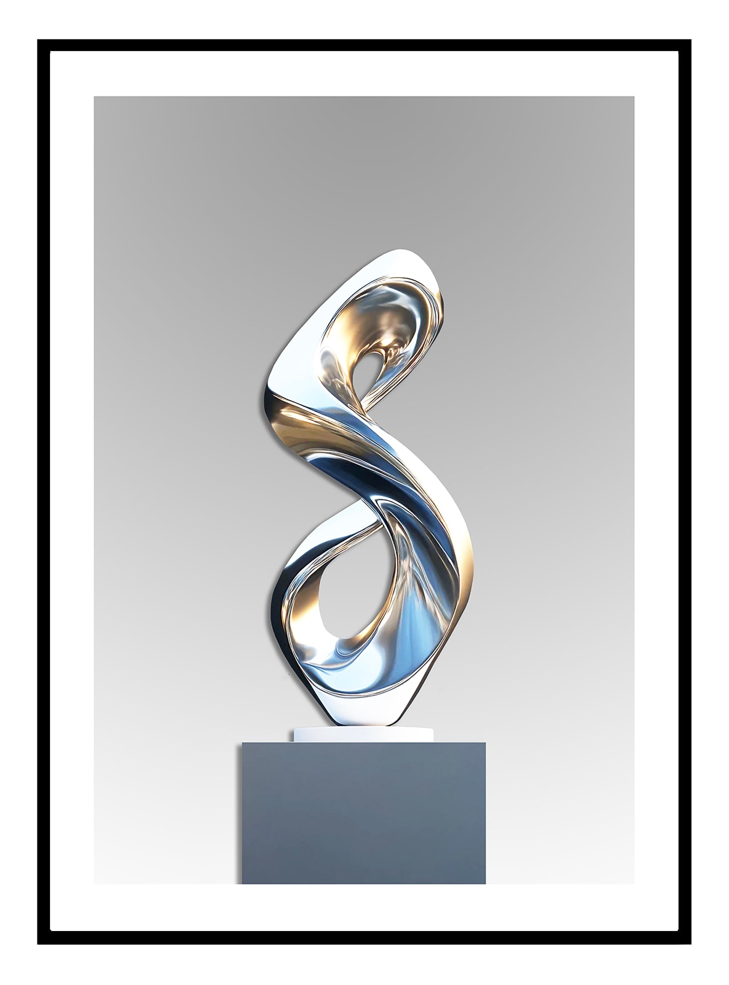 Silver Sculpture Art Print