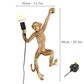 Cheeky Monkey Gold Wall Lamp