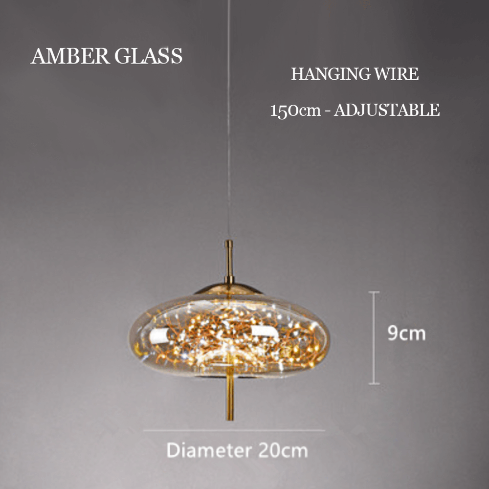 Minimalist Sparkle Glass Pendant Lights - 2 Colours