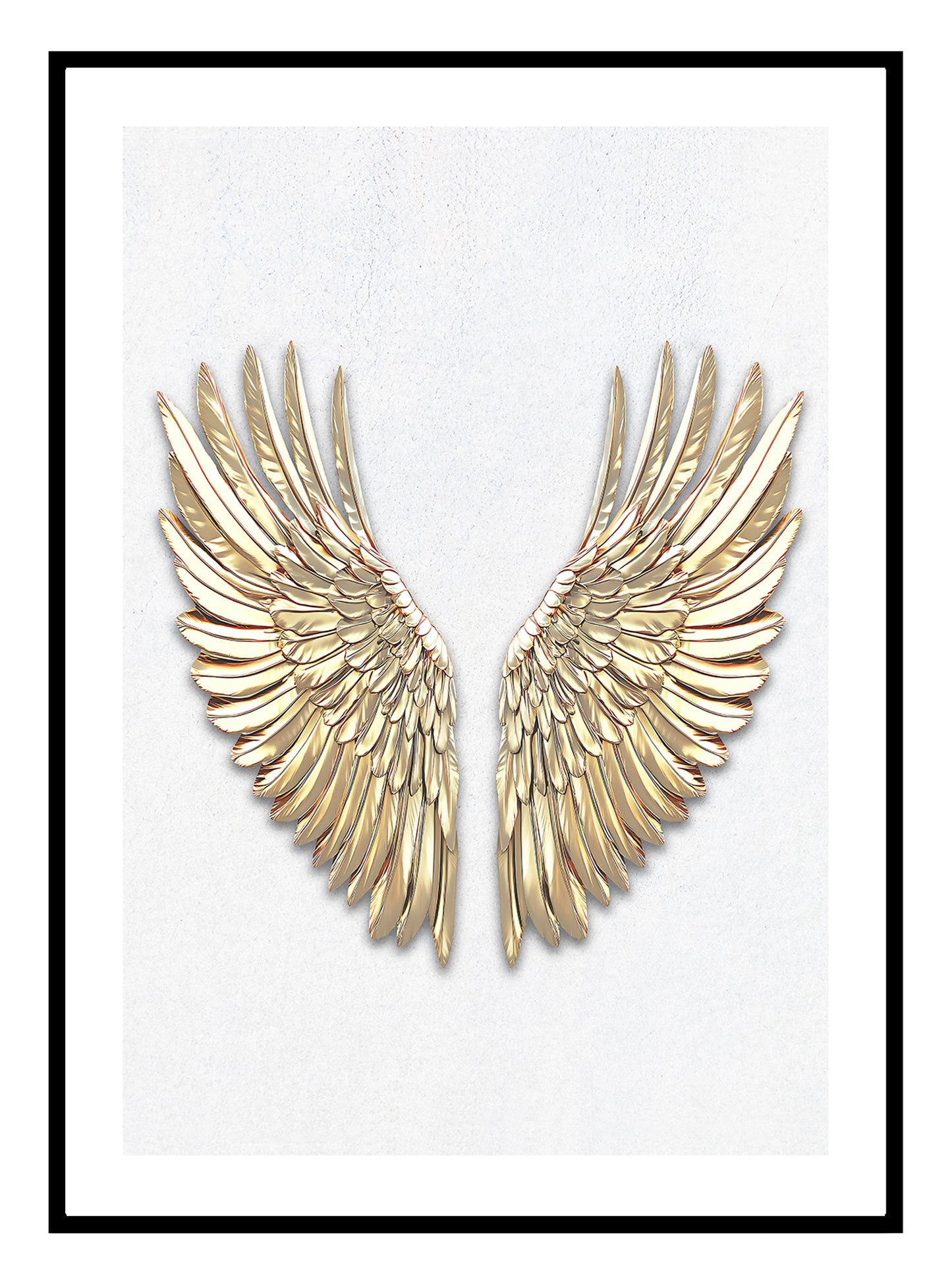 Gold Angel Wings Art Print