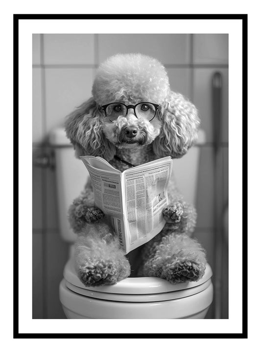 Funny Poodle Dog Art Print