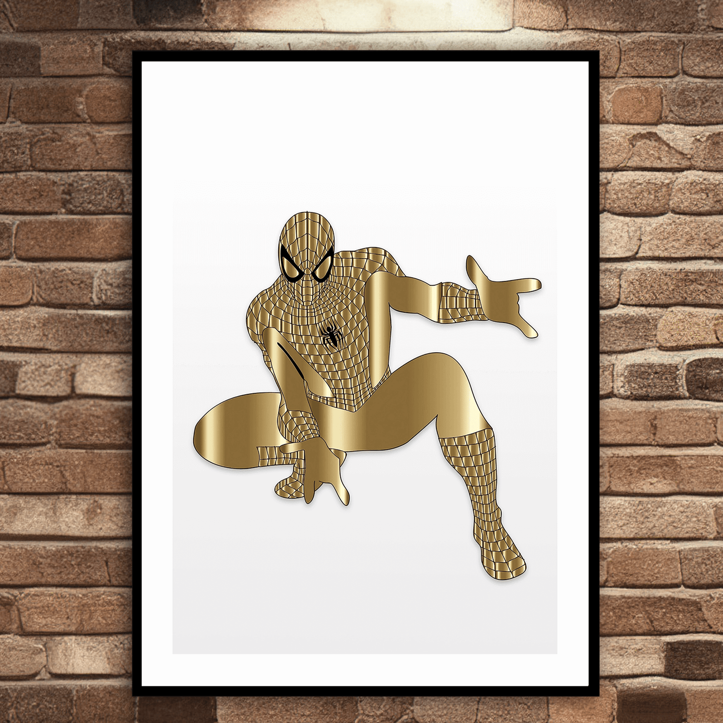 Gold Spiderman Art Print