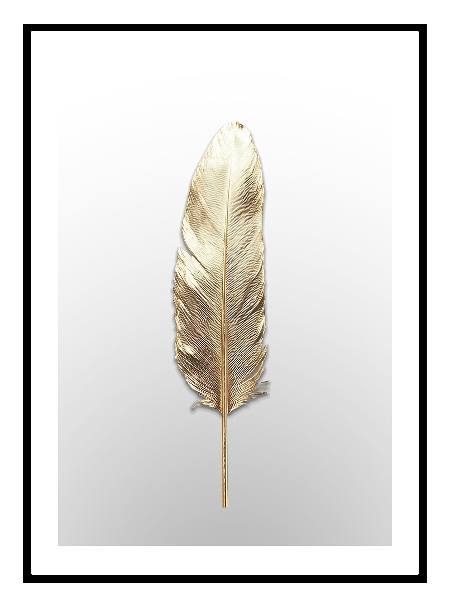 Gold Feather (A) Art Print