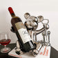 Electroplated Bear Wine Bottle Holder - Silver or Gold