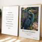 Inspirado en William Morris, firmado - Estampado de cardenal rojo
