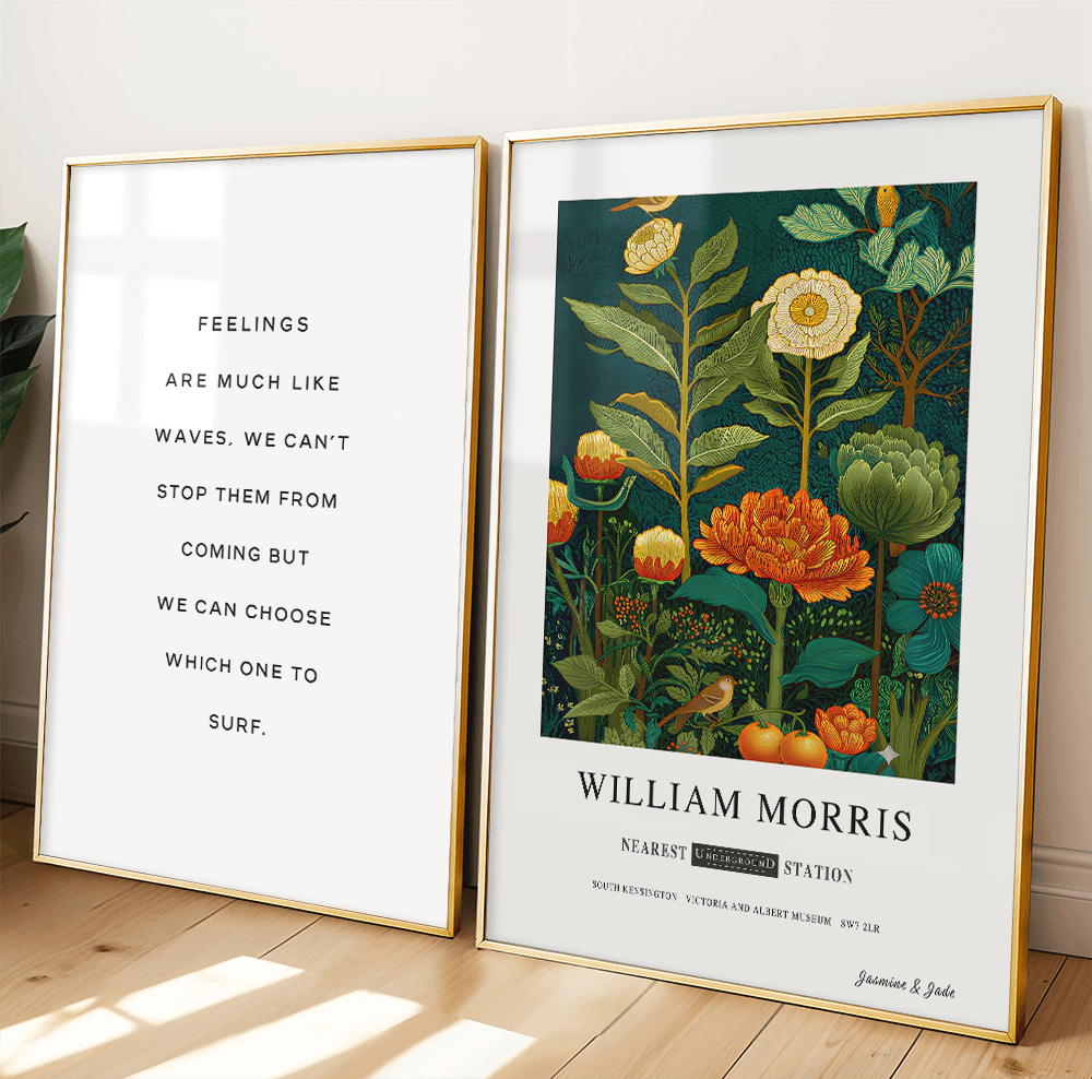 William Morris Inspired, Signed - Floral Print