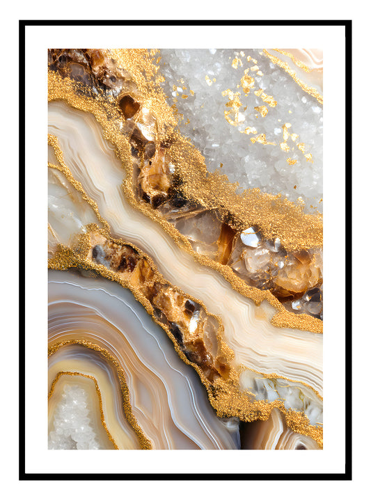 Golden Agate Art Print (B)