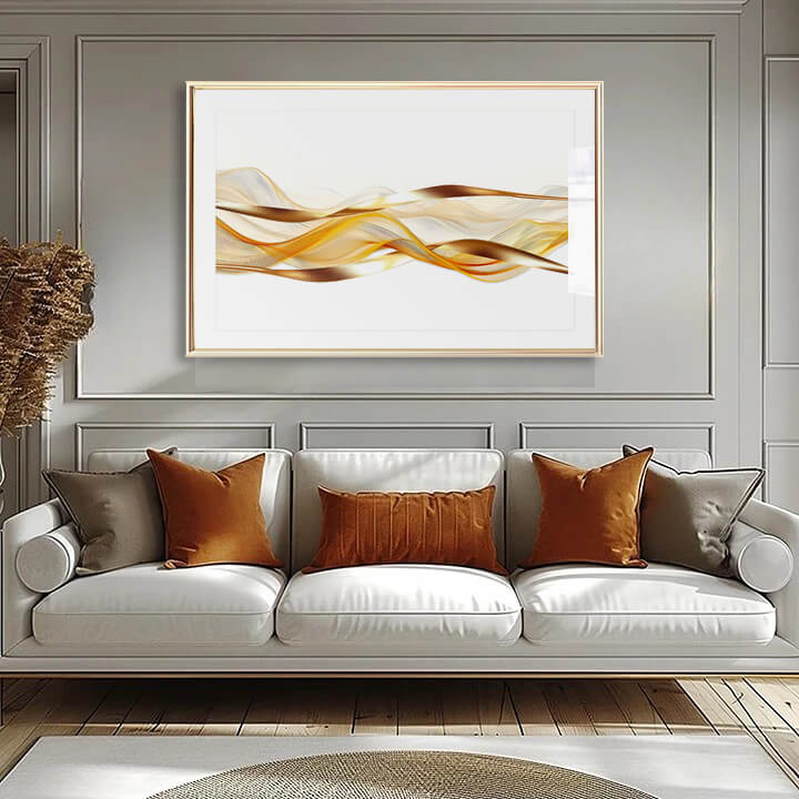 Golden Light Bands (A) Art Print