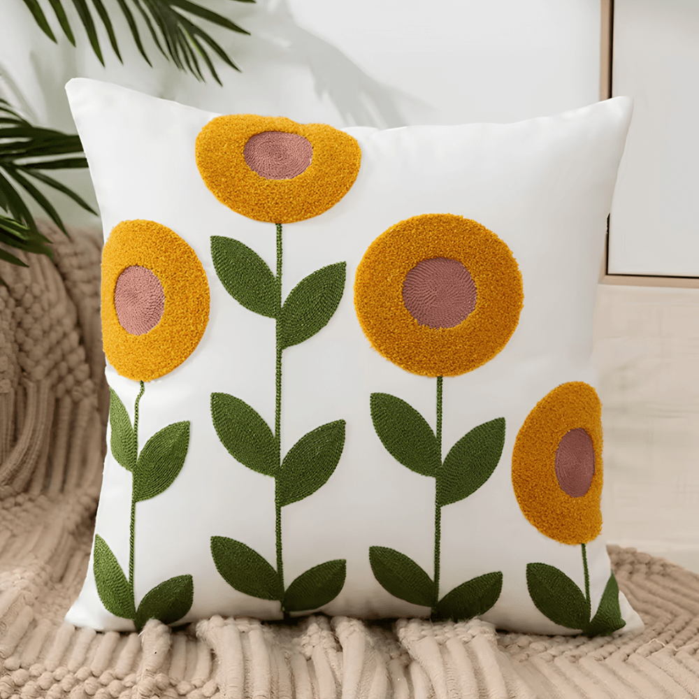 Tufted Floral Cushions - 45 x 45cm - 3 Styles