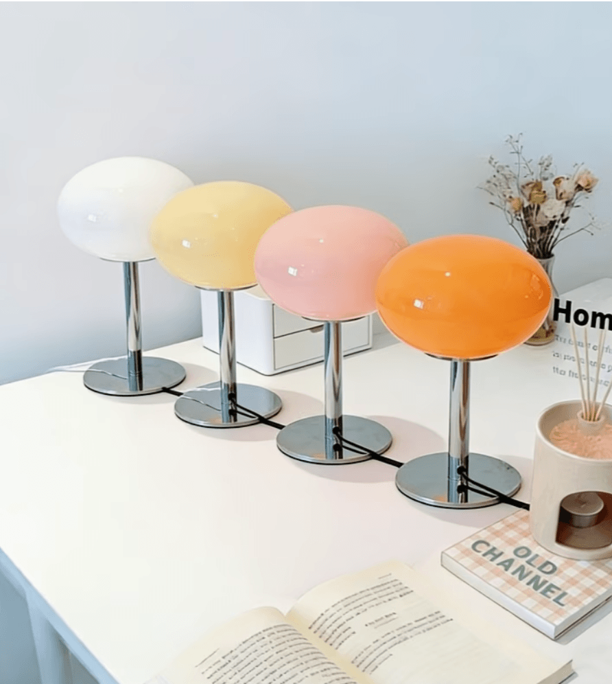 Retro Orb Glass Table Lamp - 4 Colours - USB